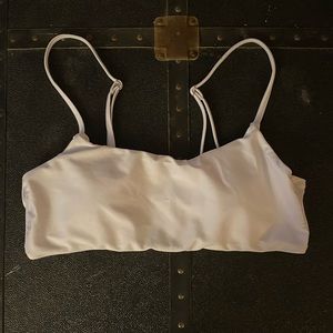 White bathing suit top size M